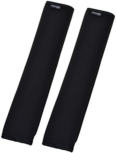 Cosmos 2 Pcs Neoprene Comfort Shoulder Strap Pads for Laptop Bag, Messenger Bag, Sport Bag, Travel Bag - Black, 12 Inches Long