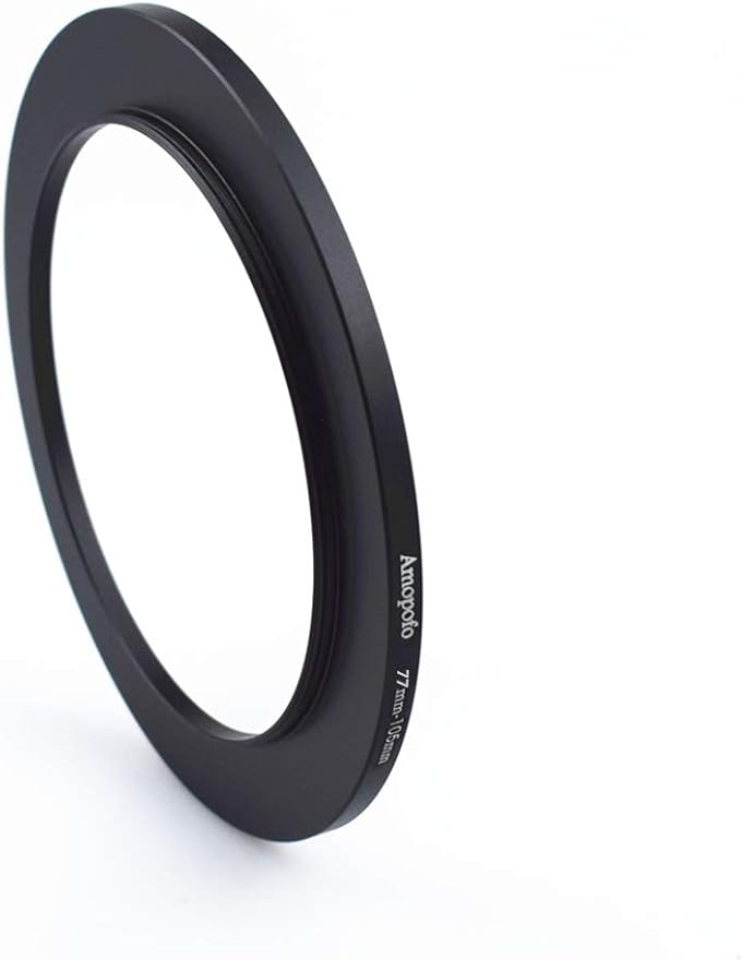 77mm-105mm Metal Ring/77mm to 105mm Step Up Ring for Filters,Made of CNC Machined with Matte Black Electroplated Finish,Compatible with All 77mm Camera Lenses & 105mm Accessories