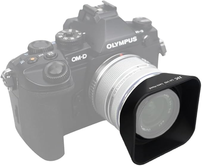 JJC Lens Hood Shade for Olympus M.Zuiko Digital 14-42mm f/3.5-5.6 II and 14-42mm f/3.5-5.6 II R Lens, Replaces Olympus LH-40 Hood, Reversible and No Vignetting
