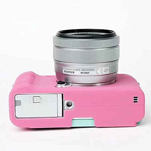 Professional Secure Silicone Camera Case Cover Housing Body Skin for Fujifilm Fuji X-A7 XA7 XA 7 Mirrorless Digital Camera (Pink)