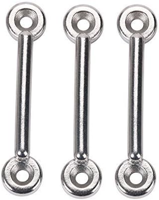 Amarine Made Stainless Steel Bimini Top Strap Pad Eye Footman's Loop Heavy Duty for Jeep Corvette,Buggy,Kayak Tie Downs