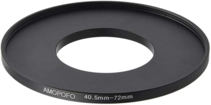 40.5mm to 72mm Metal Step Up Ring Adapter for Canon,for Nikon,for Sony,for Fuji, Camera Lenses & UV,ND,CPL Camera Filters, Made from CNC Machined Space Aluminum with Matte Black Electroplated Finish