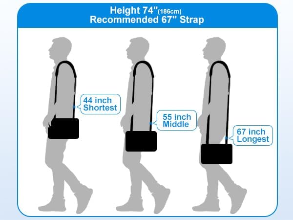 60" Universal Shoulder Strap, 3D Sponge Thick Padded Bag Strap with Double Adjustable Buckles and Metal Hooks, Ideal for Briefcases, Crossbody Bags, Luggage (Storage Bag + Reflective Tape)