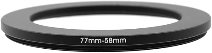 77-52/55/58/62/67/72/74/77/82/86/95/105mm Step Up & Step Down Rings Adapter for Camera Lens and Filters 77-58 Filter Adapter Ring 77mm Lens to 58mm Filters (77-58mm)