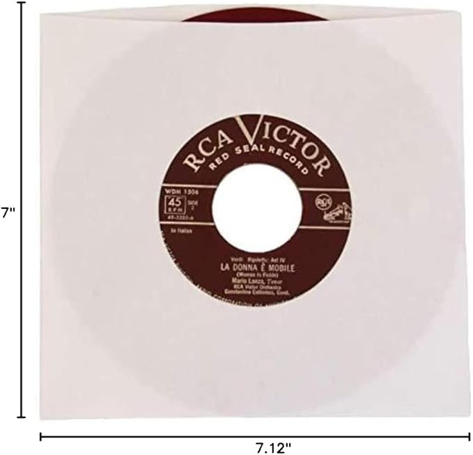 (1000) Archival Quality Acid-Free Heavyweight Paper Inner Sleeves for 7 Inch Vinyl Records #07IW