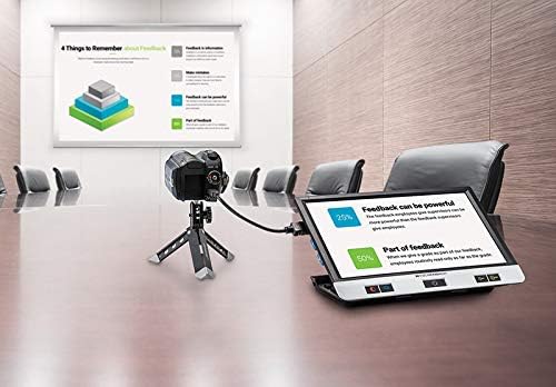 Eschenbach Visolux Digital XL FHD - Advanced Portable Color Video Magnifier (XL 12" TFT LCD Touch Screen with Anti-Glare Coating, FHD Camera, and Built-in Stand) - Includes Liberty Cleaning Cloth