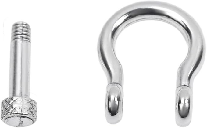 Semetall Screw Pin Anchor Shackle,10 PCS D Ring Shackle for Rigging, Lifting, Tow Strap, and Steel Wire Rope(15mm or 3/8")