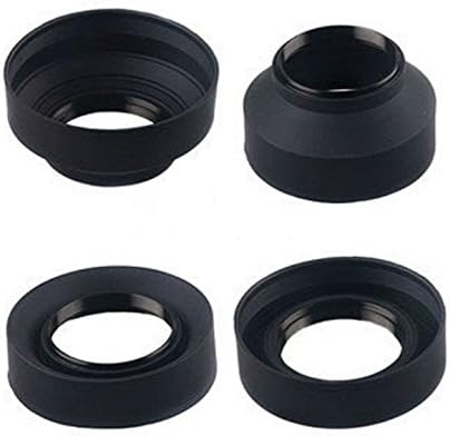 58mm Soft Rubber Lens Hood for Canon Rebel T5, T6, T7i, T8i, EOS 80D, 90D, 77D, SL3 Cameras with EF-S 18-55mm STM Lens