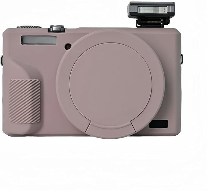STSEETOP Camera Case Compatible with Canon G7X Mark III - Protective Silicone DSLR Skin Cover, Detachable Cage, Shockproof, Dustproof (Grey Taupe)
