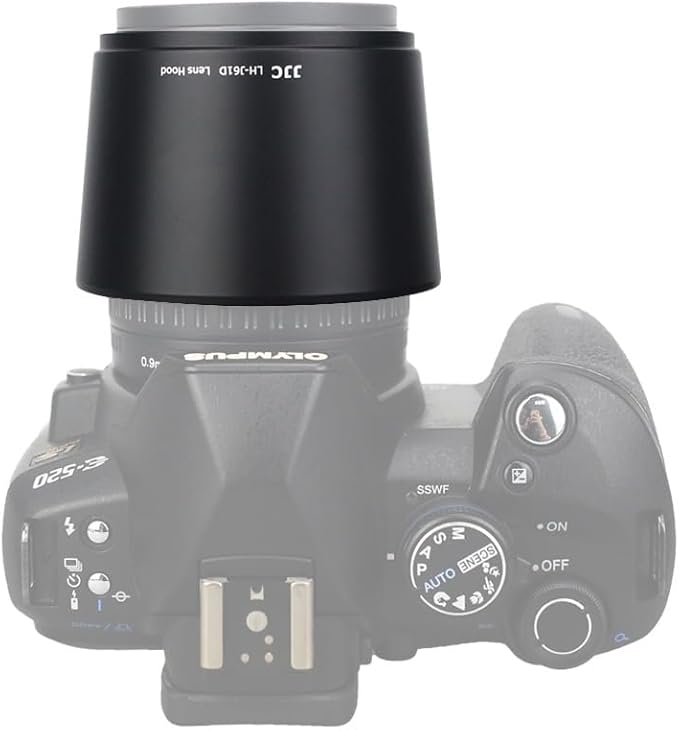 JJC LH-61D Lens Hood Shade for Olympus Zuiko Digital ED 40-150mm f/4.0-5.6, M.Zuiko Digital ED 40-150mm f/4.0-5.6 and ED 40-150mm f/4.0-5.6 R Lens, Reversible and Compatible with 58mm Filter/Cap