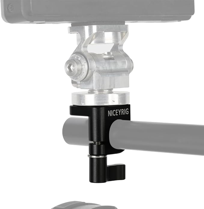 NICEYRIG 15mm Single Rod Clamp to Cold Shoe Adapter, DSLR Camera Rig Rail Block for Monitor Mount LED Light Microphone - 426