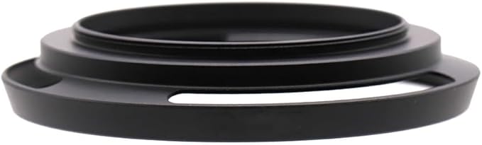 55mm Hollow Lens Hood 55mm Screw in Curved Vented Lens Hood 55mm Metal Lens Hood for 55mm Lens Hood Wide(Black)