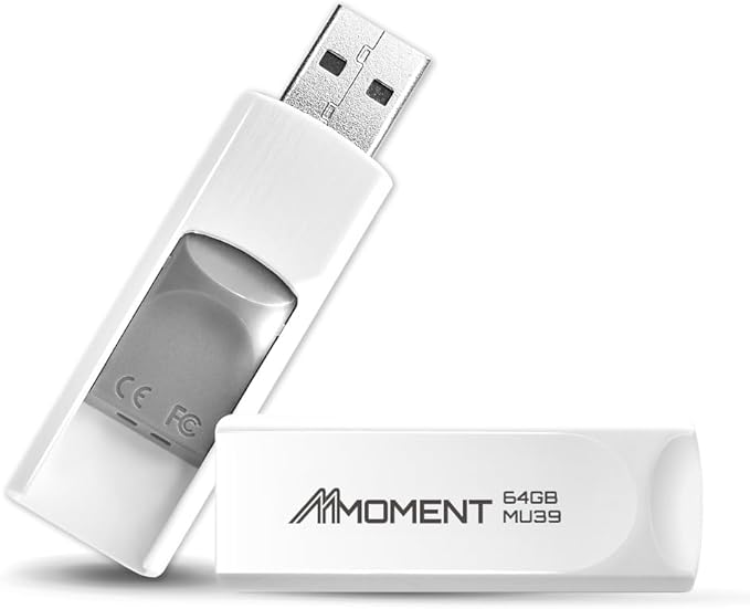 MMOMENT MU39 64GB USB 3.1 Gen1 Flash Drive, Read Speed up to 100MB/s, Retractable Design Thumb Drive