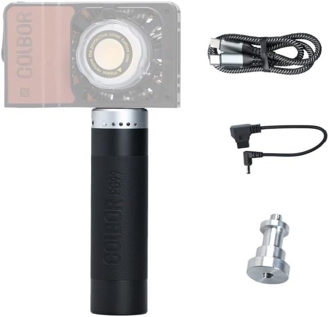 Colbor Battery Grip PG99 6600mAh 98W Extended Power Handgrip for CL60/CL100X W100/W60 Series Video Light and 100W USBC Output for Other Electronic Devices Type-C & D-Tap by Pocket Size (PG99)