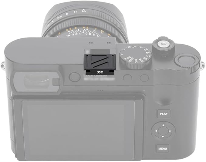 JJC Hot Shoe Cover Cap for Leica Q3 43/ Q3/ Q2 Cameras, Aluminum Alloy Shoe Mount Protector with Full-Coverage Design and Silicone Pad, Anti-Scratches & Dustproof-Black