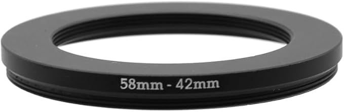 58-37/40.5/42/43/46/48/49/52/55/58/60/62/67/72/77/82mm Step Up & Step Down Rings Adapter for Camera Lens and Filters 58-42 Filter Adapter Ring 58mm Lens to 42mm Filters (58-42mm)