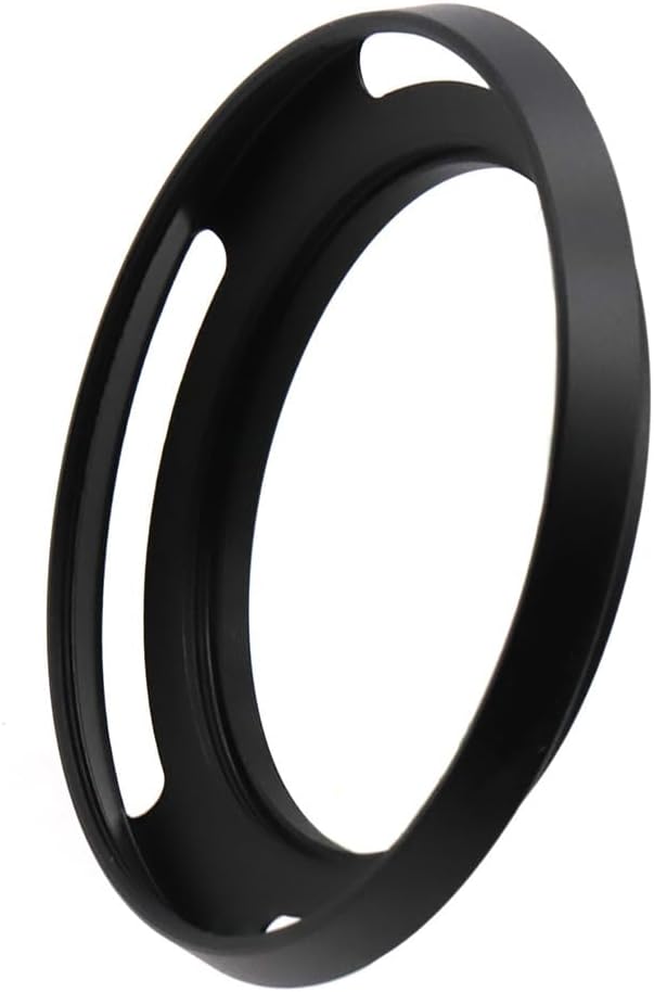 58mm Hollow Lens Hood 58mm Screw in Curved Vented Lens Hood 58mm Metal Lens Hood for 58mm Lens Hood Wide(Black)