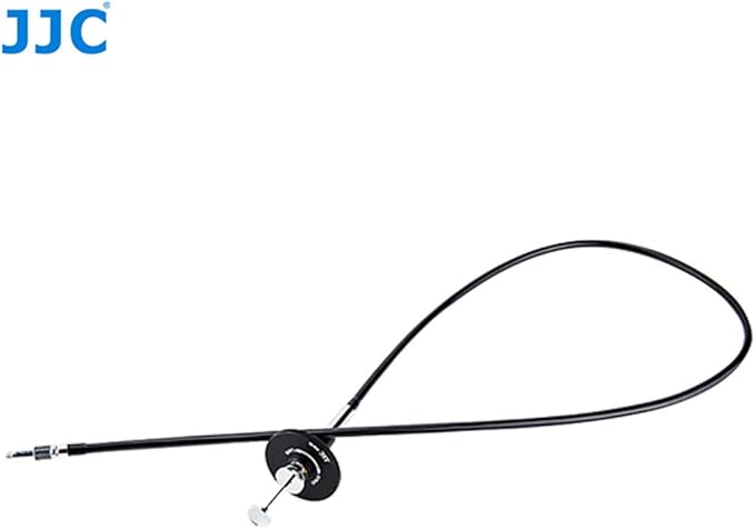 JJC TCR-70BK Black 70cm Threaded Cable Release, Mechanical Shutter Release Cable, Mechanical Cable Release with Bulb-Lock Design for Long exposures