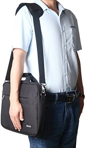 JAKAGO 59" Replacement Wide Shoulder Strap, Adjustable Bag/Purse Shoulder Belt Strap with Clip Hooks and Comfortable Non-Slip Pad for Briefcase/Duffel/Camera/Laptop Case(black)