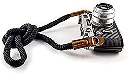 Camera Rope Strap 100cm Soft Cotton Camera Strap Vintage Neck Shoulder Belt Strap for Mirrorless and DSLR Camera. (Black)