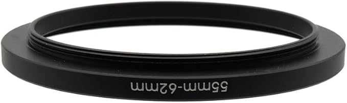 55-46/49/52/58/62/67/72/77mm Step Up & Step Down Filter Ring Adapter for Camera ND/UV/CPL (55-62mm)