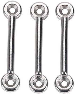Amarine Made Stainless Steel Bimini Top Strap Pad Eye Footman's Loop Heavy Duty for Jeep Corvette,Buggy,Kayak Tie Downs