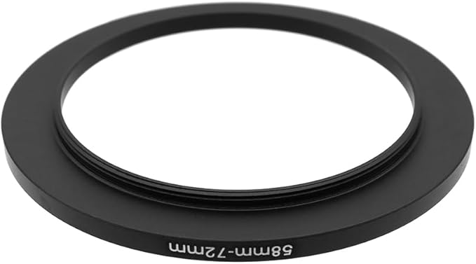58-37/40.5/42/43/46/48/49/52/55/58/60/62/67/72/77/82mm Step Up & Step Down Rings Adapter for Camera Lens and Filters 58-72 Filter Adapter Ring 58mm Lens to 72mm Filters (58-72mm)
