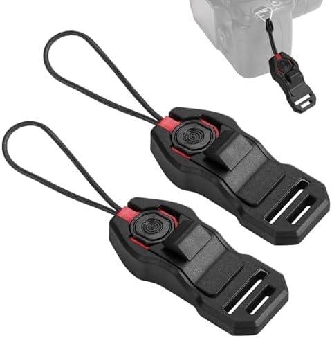 Camera Strap Quick Release Buckle Set of 2 – Compatible for Peak Design Buckle (Black-1)