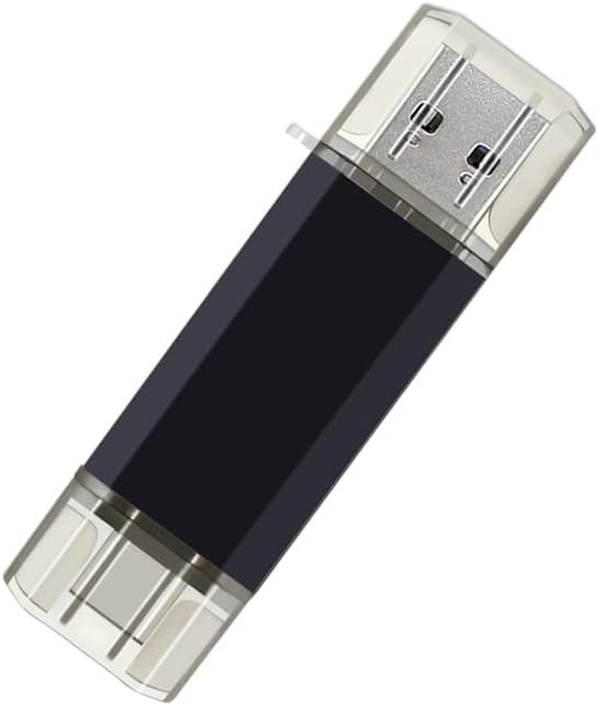 2-Pack 16GB USB C Flash Drive Dual Flash Drive Type C + USB A Memory Stick Jump Drive 2-in-1 Thumb Drive for Storage and Backup (16GB*2 Black&Blue)