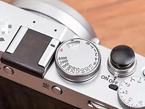 Wooden Surface Camera Soft Shutter Release Button with Hot Shoe Cover (Color : Black 1 Set)