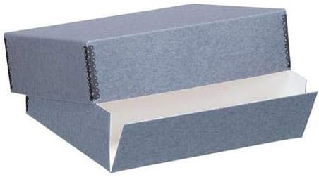 Lineco Archival 16" x 20" Print Storage Box, Drop Front Design, 16 1/2" x 20 1/2" x 3", Exterior Color: Blue/Gray Custom Custom LIN-733-0016