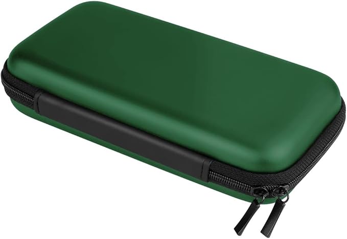 iMangoo Travel Essentials Electronics Organizer Charger Case Portable Dual Zipper Shockproof Pouch Tech Purse Cord Cable Pouches Power Bank Storage Accessories Bag for Women Men,6.5x3.2x1 Green