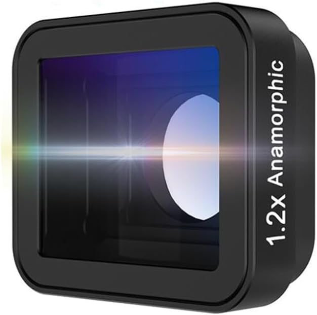 1.2X Anamorphic Lens/Movie Lens for Gopro Hero 13 12 11/11 MINI 10 9 Black,Magnetic Design HD Optical Lens, Widescreen Cinematic Effect,with Blue Flare,Vlog Shooting