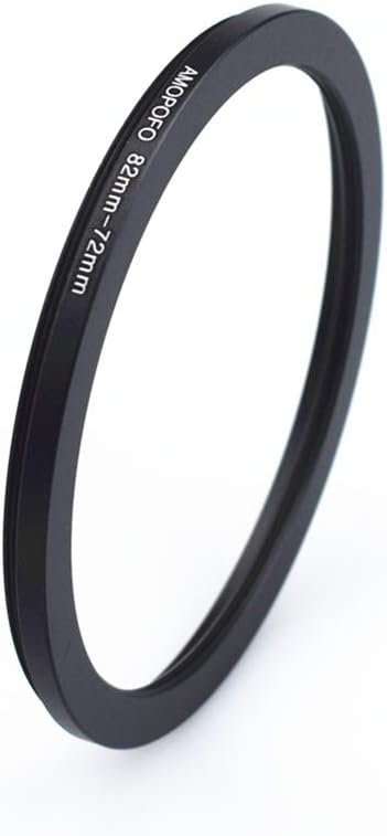 82mm to 72mm Step-Down Rings Lens Filters Ring Compatible with UV,ND,CPL,Made of CNC Machined Metal with Matte Black Electroplated Finish,All 82mm Camera Lenses & 72mm Accessories