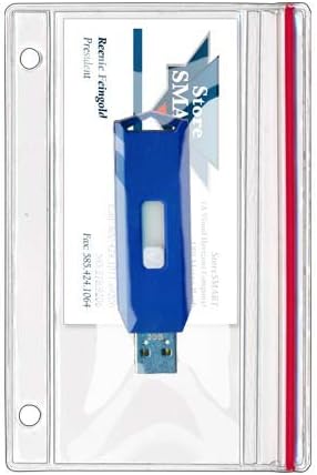 StoreSMART® - Flash Drive Zipper Case for 3-Ring Binders - 20-Pack - Vinyl Plastic - R1831-FLASH20 - Made in USA