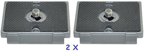 2 x Quick Release Plate Fit Bogen 3157N Manfrotto 200PL-14 RC2 3030 3130 with 1/4" Screw for Ball Head