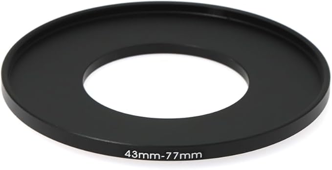43-28/37/39/40.5/43/46/49/52/55/58/62/67/72/77/82mm Step Up & Step Down Rings Adapter for Lens and Filter 43-77 Filter Adapter Ring 43mm Lens to 77mm Filters