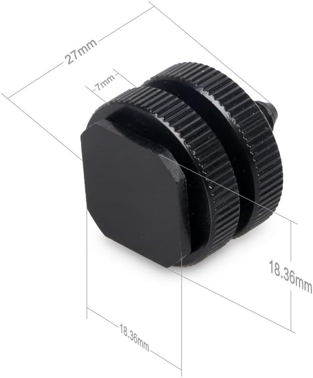 Hot Shoe Adapter 1/4 Inch Camera Hot Shoe Mount Adapter Tripod Screw for DSLR Camera Rig Cold Hotshoe Screw Accessory Attachment for Camera Flash Shoe to 1/4"-20 Male Post Adapter with Locking Disk