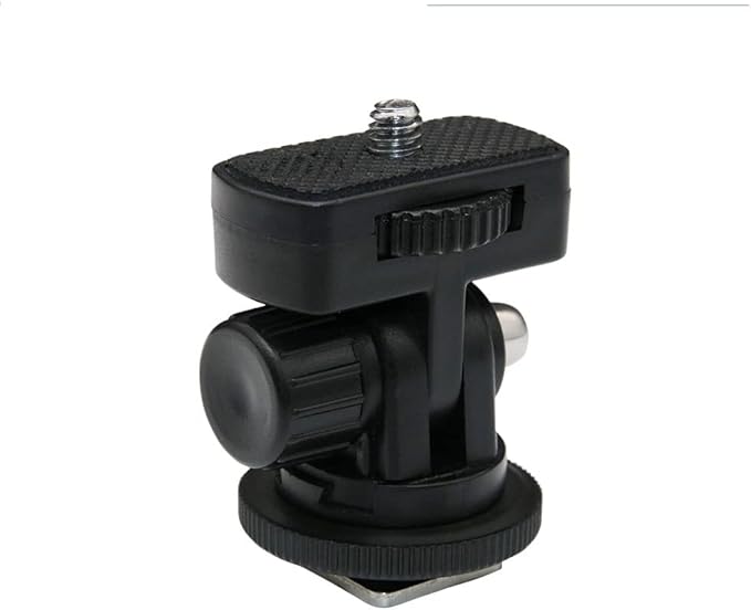 2 Pack Field Monitor Holder Quick Release Universal 1/4'' Screw Hot Shoe Mount Flash Bracket Cold Shoe Tilt 180 Degree Adjustable for Fill Light Video Shooting Tripod PTZ Live Microphone