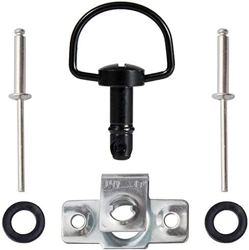 Motorcycle Race Fasteners Quick Release D-Ring 1/4 Turn Race Fairing Fasteners Rivet Type B 19mm (10 Pack) Dark Black