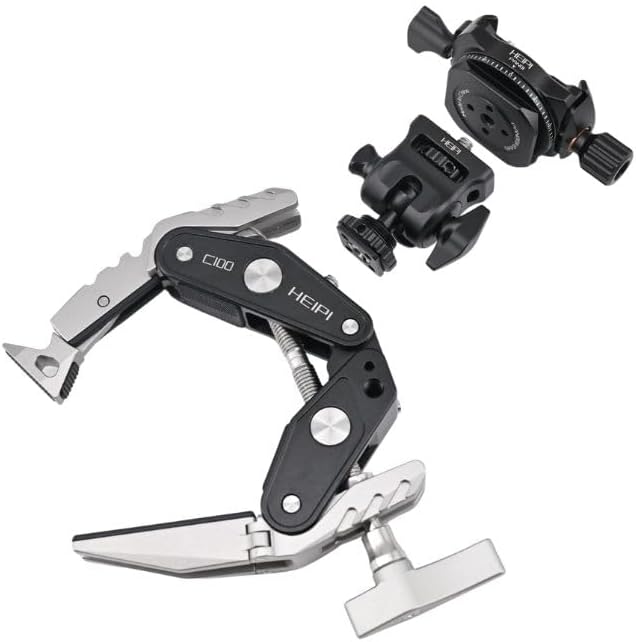 HEIPI Super Clamp - Sabertooth C100 (Super Clamp with KF17 Ball Head & Panoramic Panning Base)