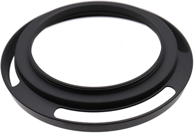 55mm Hollow Lens Hood 55mm Screw in Curved Vented Lens Hood 55mm Metal Lens Hood for 55mm Lens Hood Wide(Black)