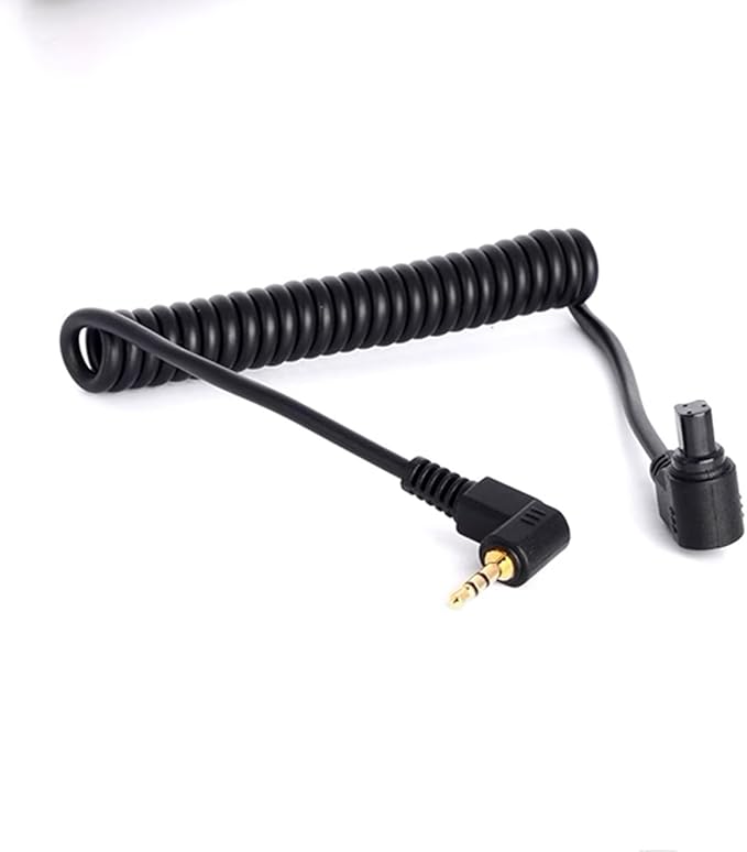 HangTon Remote Shutter Release Trigger Cable for Canon R3 R5 1DX 6D 7D 5D MKIII 60D EOS SLR Camera, 2.5mm Controller to N3