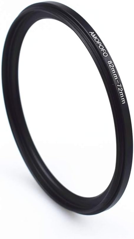 82mm to 72mm Step-Down Rings Lens Filters Ring Compatible with UV,ND,CPL,Made of CNC Machined Metal with Matte Black Electroplated Finish,All 82mm Camera Lenses & 72mm Accessories