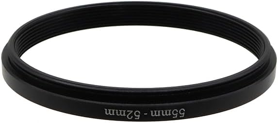 55-46/49/52/58/62/67/72/77mm Step Up & Step Down Filter Ring Adapter for Camera ND/UV/CPL (55-52mm)