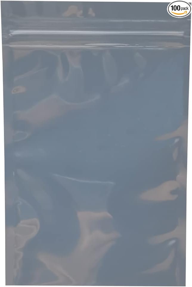 Mantianstar 100pcs Antistatic Bags 3.93x5.9in/10x15cm, Resealable ESD Bag, Suitable for CPU SSD Hard Disk and Various Electronic Devices