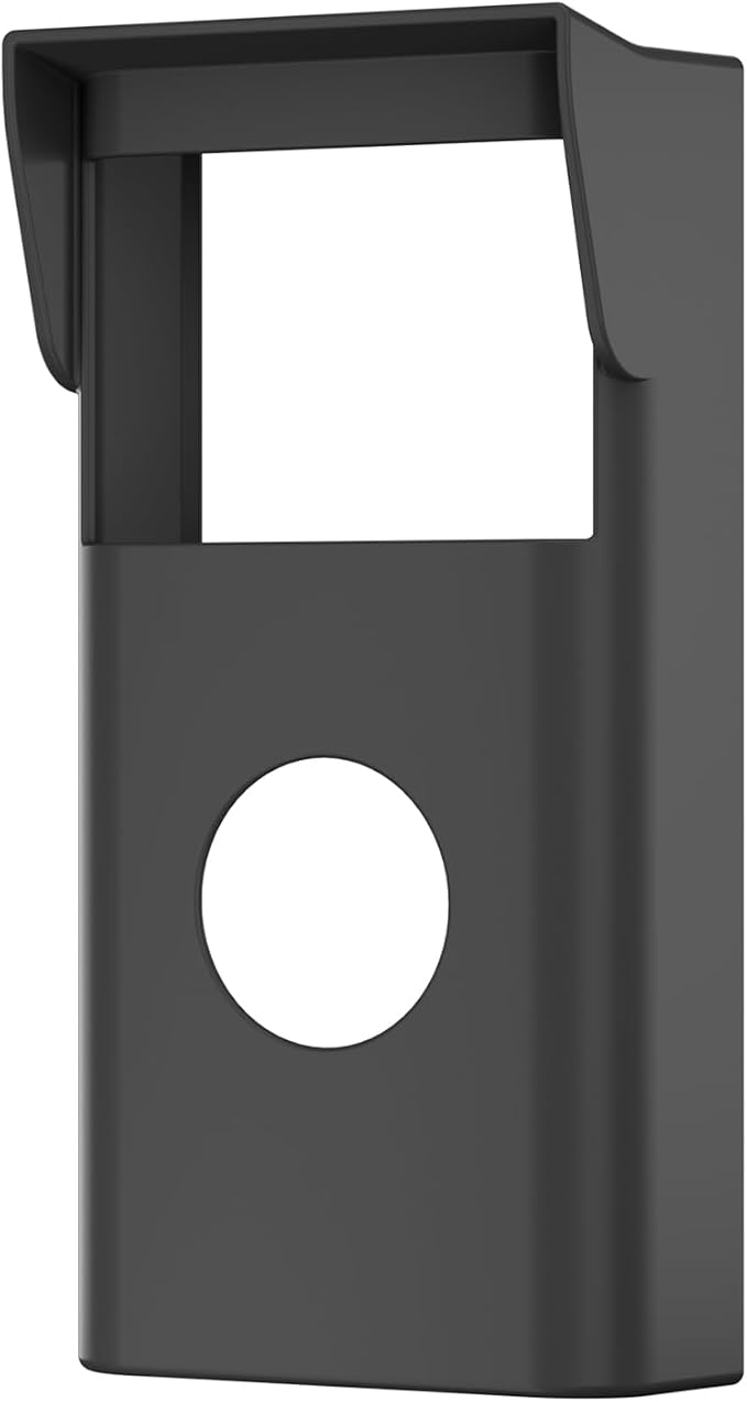 Baaletc Protective Silicone Cover Compatible with Ring Video Doorbell 2nd Gen (2020 Release) - Weatherproof Case Skin - No Night Vision Interference - Black