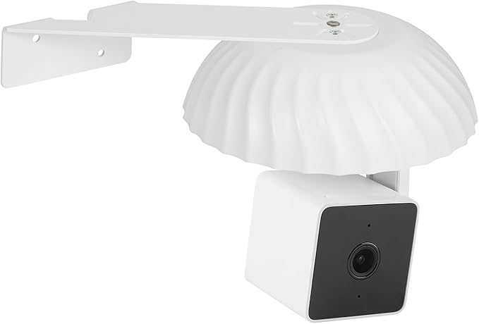 Wall Mount for WYZE Cam Pan V3, Outdoor Corner Mount Kit with Weatherproof Cover, Durable Housing for Outside Use – White (Camera Not Included)