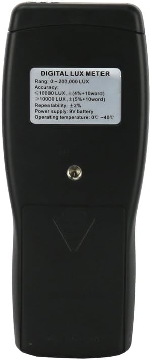MeterTo Digital Luxmeter Digital Lux meter Photometer Illuminometer Spectrometer Spectrophotometer, Measuring Range: 1~200.000lux
