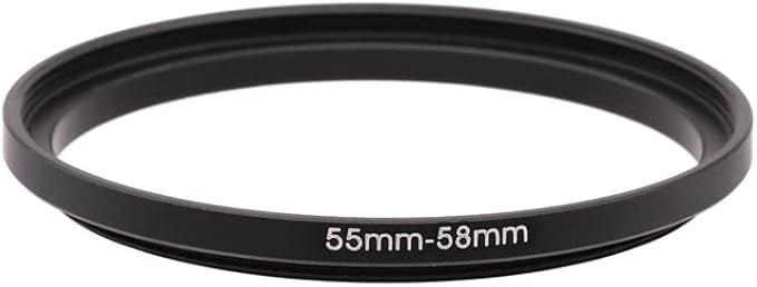 55-46/49/52/58/62/67/72/77mm Step Up & Step Down Filter Ring Adapter for Camera ND/UV/CPL (55-58mm)